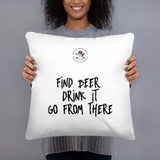 Find Beer Accent Throw Pillow