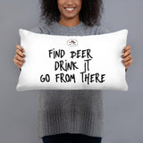 Find Beer Accent Throw Pillow