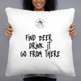 Find Beer Accent Throw Pillow
