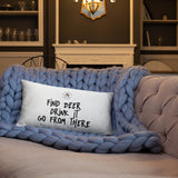 Find Beer Accent Throw Pillow