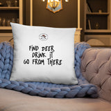 Find Beer Accent Throw Pillow